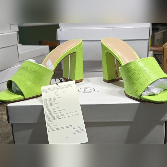 The Drop Pattie High Block- Heeled Mule Sandal #769, 770, 789, 790 - Picture 8 of 10